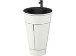 Duravit Starck 1,c-bonded Set S19514OBD390000 Griff Diamantschwarz, Keramik Schwarz Matt, bodenstehend Nordic Weiß Seidenmatt, 864 x 560 x 605 mm