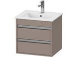 Duravit Ketho Waschtisch-Unterschrank KT644404343 50x41,2x48cm, 2 Schubkästen, wandhängend, basalt matt