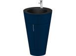Duravit Starck 1,c-bonded Set S19514O10980000 Griff Chrom, Keramik Schwarz Matt, bodenstehend, Nachtblau Seidenmatt, 864 x 560 x 605 mm