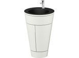 Duravit Starck 1,c-bonded Set S19514O10390010 Griff Chrom, Keramik Schwarz Matt, Innenbeleuchtung, bodenstehend, Nordic Weiß Seidenmatt, 864 x 560 x 605 mm