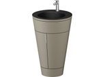 Duravit Starck 1,c-bonded Set S19514O70920000 Griff Edelstahl, Keramik Schwarz Matt, bodenstehend, Stein Grau Seidenmatt, 864 x 560 x 605 mm