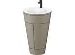 Duravit Starck 1,c-bonded Set S19512OBD920000 Griff Diamantschwarz, Keramik Weiß Matt, bodenstehend Stein Grau Seidenmatt, 864 x 560 x 605 mm