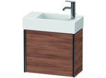 Duravit XViu Waschtisch-Unterschrank XV4232RB279 48,4 x 39,7 x 23,4 cm, rechts, nussbaum natur, 1 Tür, schwarz matt