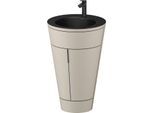 Duravit Starck 1,c-bonded Set S19514OBD600000 Griff Diamantschwarz, Keramik Schwarz Matt, bodenstehend, Taupe Seidenmatt, 864 x 560 x 605 mm