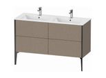 Duravit XViu Waschtisch-Unterschrank XV44850B211 128x48x59,4cm, 4 Auszüge, stehend, schwarz matt, eiche kaschmir