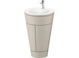 Duravit Starck 1,c-bonded Set S19512O10600010 Griff Chrom, Keramik Weiß Matt, Innenbeleuchtung, bodenstehend, Taupe Seidenmatt, 864 x 560 x 605 mm