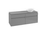 Villeroy & Boch Legato Waschtischunterschrank B59000FP 140x55x50cm, Glossy Grey