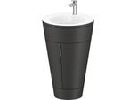 Duravit Starck 1,c-bonded Set S19513O70580010 Griff Edelstahl, Keramik Weiß Matt, Innenbeleuchtung, bodenstehend Graphit Seidenmatt, 864 x 560 x 605 mm