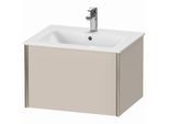 Duravit XViu Waschtisch-Unterschrank XV40250B191 61 x 40 x 48 cm, taupe matt, 1 Auszug, wandhängend, champagner matt