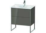 Duravit XSquare Waschtisch-Unterschrank XS452308989 71x84x47,8cm, Flannel Grey hochglanz, 2 Auszüge