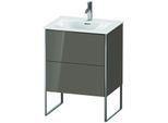 Duravit XSquare Waschtisch-Unterschrank XS452208989 61x84x47,8cm, Flannel Grey hochglanz, 2 Auszüge