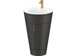 Duravit Starck 1,c-bonded Set S19513O04580010 Griff Bronze, Keramik Weiß Matt, Innenbeleuchtung, bodenstehend Graphit Seidenmatt, 864 x 560 x 605 mm