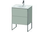 Duravit XSquare Waschtisch-Unterschrank XS452200707 61x84x47,8cm, Betongrau matt, 2 Auszüge