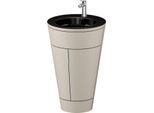 Duravit Starck 1,c-bonded Set S19515O70600000 Griff Edelstahl, Keramik Schwarz Matt, bodenstehend, Taupe Seidenmatt, 864 x 560 x 605 mm