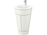 Duravit Starck 1,c-bonded Set S19513O70390000 Griff Edelstahl, Keramik Weiß Matt, bodenstehend, Nordic Weiß Seidenmatt, 864 x 560 x 605 mm