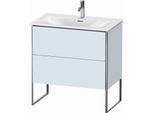 Duravit XSquare Waschtisch-Unterschrank XS452409797 81x84x47,8cm, Lichtblau seidenmatt, 2 Auszüge