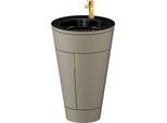 Duravit Starck 1,c-bonded Set S19515O34920010 Griff Gold, Keramik Schwarz Matt, Innenbeleuchtung, bodenstehend, Stein Grau Seidenmatt, 864 x 560 x 605 mm