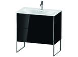 Duravit XSquare Waschtisch-Unterschrank XS452404040 81x84x47,8cm, schwarz hochglanz, 2 Auszüge