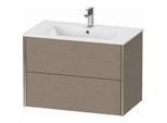 Duravit XViu Waschtisch-Unterschrank XV41260B111 81 x 56 x 48 cm, eiche kaschmir, 2 Schubkästen, wandhängend, champagner matt