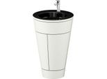 Duravit Starck 1,c-bonded Set S19515O10390000 Griff Chrom, Keramik Schwarz Matt, bodenstehend, Nordic Weiß Seidenmatt, 864 x 560 x 605 mm