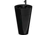 Duravit Starck 1,c-bonded Set S19515OBD400010 Griff Diamantschwarz, Keramik Schwarz Matt, Innenbeleuchtung, bodenstehend, Schwarz Hochglanz, 864 x 560 x 605 mm