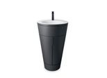 Duravit Starck 1,c-bonded Set S19513OBD580010 Griff Diamantschwarz, Keramik Weiß Matt, Innenbeleuchtung, bodenstehend Graphit Seidenmatt, 864 x 560 x 605 mm
