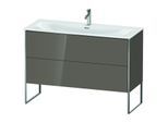 Duravit XSquare Waschtisch-Unterschrank XS452608989 121x84x47,8cm, Flannel Grey hochglanz, 2 Auszüge