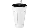 Duravit Starck 1,c-bonded Set S19515O10850000 Griff Chrom, Keramik Schwarz Matt, bodenstehend, Weiß Hochglanz, 864 x 560 x 605 mm