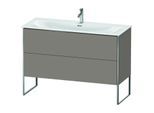 Duravit XSquare Waschtisch-Unterschrank XS452604343 121x84x47,8cm, Basalt matt, 2 Auszüge