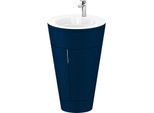 Duravit Starck 1,c-bonded Set S19513O10980010 Griff Chrom, Keramik Weiß Matt, Innenbeleuchtung, bodenstehend Nachtblau Seidenmatt, 864 x 560 x 605 mm