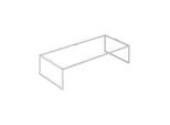 Keuco X-Line Bodengestell 33198300004 100x25x47cm, Dekor weiß matt, Glas weiß klar