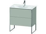 Duravit XSquare Waschtisch-Unterschrank XS452400707 81x84x47,8cm, Betongrau matt, 2 Auszüge