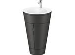 Duravit Starck 1,c-bonded Set S19512O10580000 Griff Chrom, Keramik Weiß Matt, bodenstehend, Graphit Seidenmatt, 864 x 560 x 605 mm