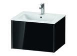 Duravit XViu Waschtisch-Unterschrank XV40250B240 61 x 40 x 48 cm, schwarz hochglanz, 1 Auszug, wandhängend, schwarz matt