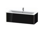 Duravit XViu Waschtisch-Unterschrank XV40280B140 121 x 40 x 48 cm, schwarz hochglanz, 1 Auszug, wandhängend, champagner matt