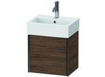 Duravit XViu Waschtisch-Unterschrank XV4231RB221 43,4x33,4x39,7cm, schwarz matt, Tür rechts, nussbaum dunkel