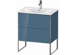Duravit XSquare Waschtisch-Unterschrank XS452304747 71x84x47,8cm, Stone Blue hochglanz, 2 Auszüge