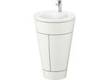 Duravit Starck 1,c-bonded Set S19512O10390000 Griff Chrom, Keramik Weiß Matt, bodenstehend, Nordic Weiß Seidenmatt, 864 x 560 x 605 mm