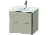 Duravit XSquare Waschtisch-Unterschrank XS432206060 61x56x47,8cm, Taupe seidenmatt, 2 Schubkästen
