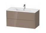 Duravit XViu Waschtisch-Unterschrank XV41270B186 101 x 56 x 48 cm, cappucino hochglanz, 2 Schubkästen, wandhängend, champagner matt