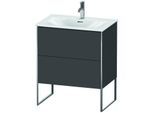 Duravit XSquare Waschtisch-Unterschrank XS452304949 71x84x47,8cm, Graphit matt, 2 Auszüge
