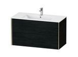 Duravit XViu Waschtisch-Unterschrank XV41270B116 101 x 56 x 48 cm, Eiche schwarz, 2 Schubkästen, wandhängend, champagner matt