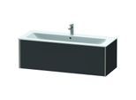 Duravit XViu Waschtisch-Unterschrank XV40280B180 121 x 40 x 48 cm, graphit supermatt, 1 Auszug, wandhängend, champagner matt