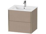 Duravit XViu Waschtisch-Unterschrank XV41250B175 61 x 56 x 48 cm, leinen, 2 Schubkästen, wandhängend, champagner matt