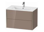 Duravit XViu Waschtisch-Unterschrank XV41260B186 81 x 56 x 48 cm, cappucino hochglanz, 2 Schubkästen, wandhängend, champagner matt