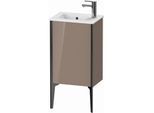 Duravit XViu Waschtisch-Unterschrank XV4480RB286 41x29x59,4cm, stehend, schwarz matt, Anschlag rechts, cappucino hochglanz