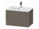Duravit XViu Waschtisch-Unterschrank XV40780B190 61 x 40 x 39 cm, flannel grey seidenmatt, 1 Auszug, wandhängend, champagner matt