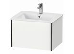 Duravit XViu Waschtisch-Unterschrank XV40250B218 61 x 40 x 48 cm, weiß matt, 1 Auszug, wandhängend, schwarz matt