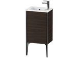 Duravit XViu Waschtisch-Unterschrank XV4480LB269 41x29x59,4cm, stehend, schwarz matt, Anschlag links, nussbaum gebürstet