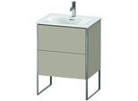 Duravit XSquare Waschtisch-Unterschrank XS452206060 61x84x47,8cm, Taupe seidenmatt, 2 Auszüge